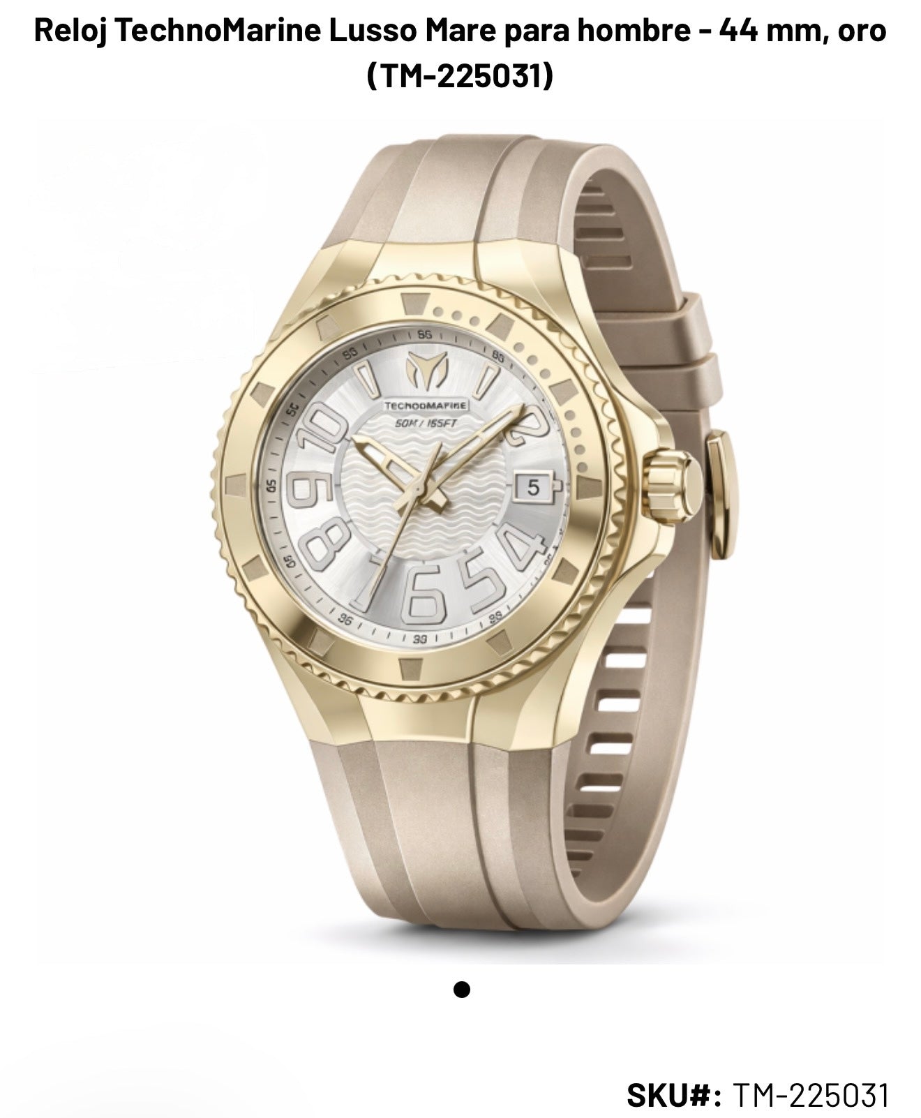 TechnoMarine Lusso Mare para hombre - 44 mm, Oro (TM225031)