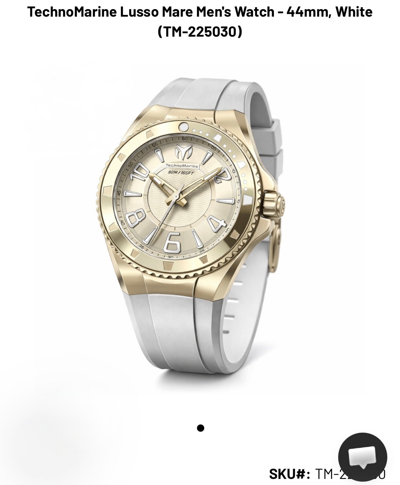 TechnoMarine Lusso Mare Men’s Watch - 44mm, White (TM-225030)