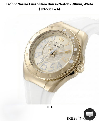 TechnoMarine Lusso Mare Unisex Watch - 38mm, White (TM-225044)