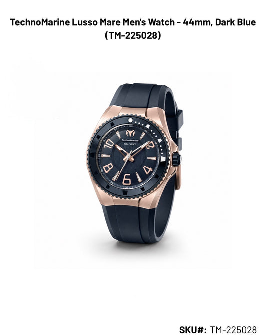 TechnoMarine Lusso Mare Men's Watch - 44mm, Dark Blue (TM-225028)